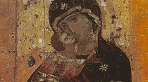 Icono de la Virgen Maru00eda venerado en Ucrania y Rusia. Cru00e9dito: Dominio Pu00fablico